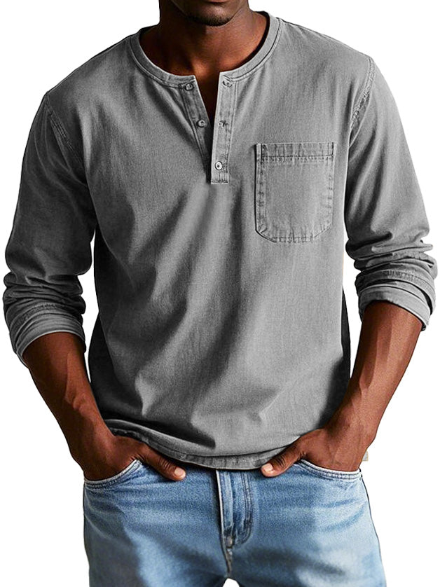 Lenoir™ | Camisa vintage de manga comprida