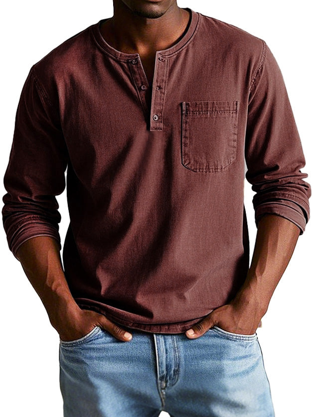 Lenoir™ | Camisa vintage de manga comprida