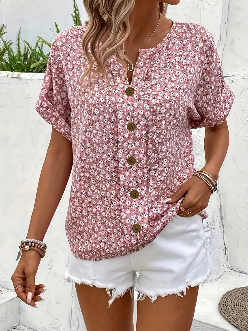 Verna | Blusa elegante com estampa floral