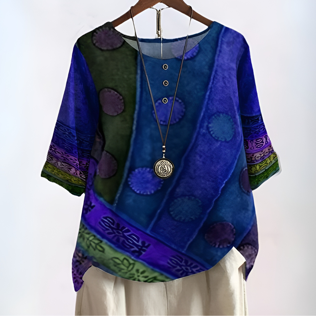 Gaia - Blusa Boho Artística