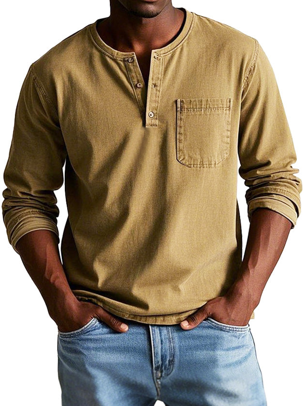 Lenoir™ | Camisa vintage de manga comprida