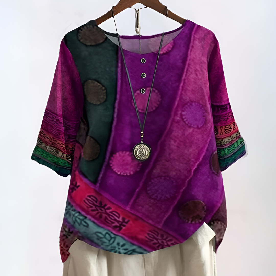 Gaia - Blusa Boho Artística