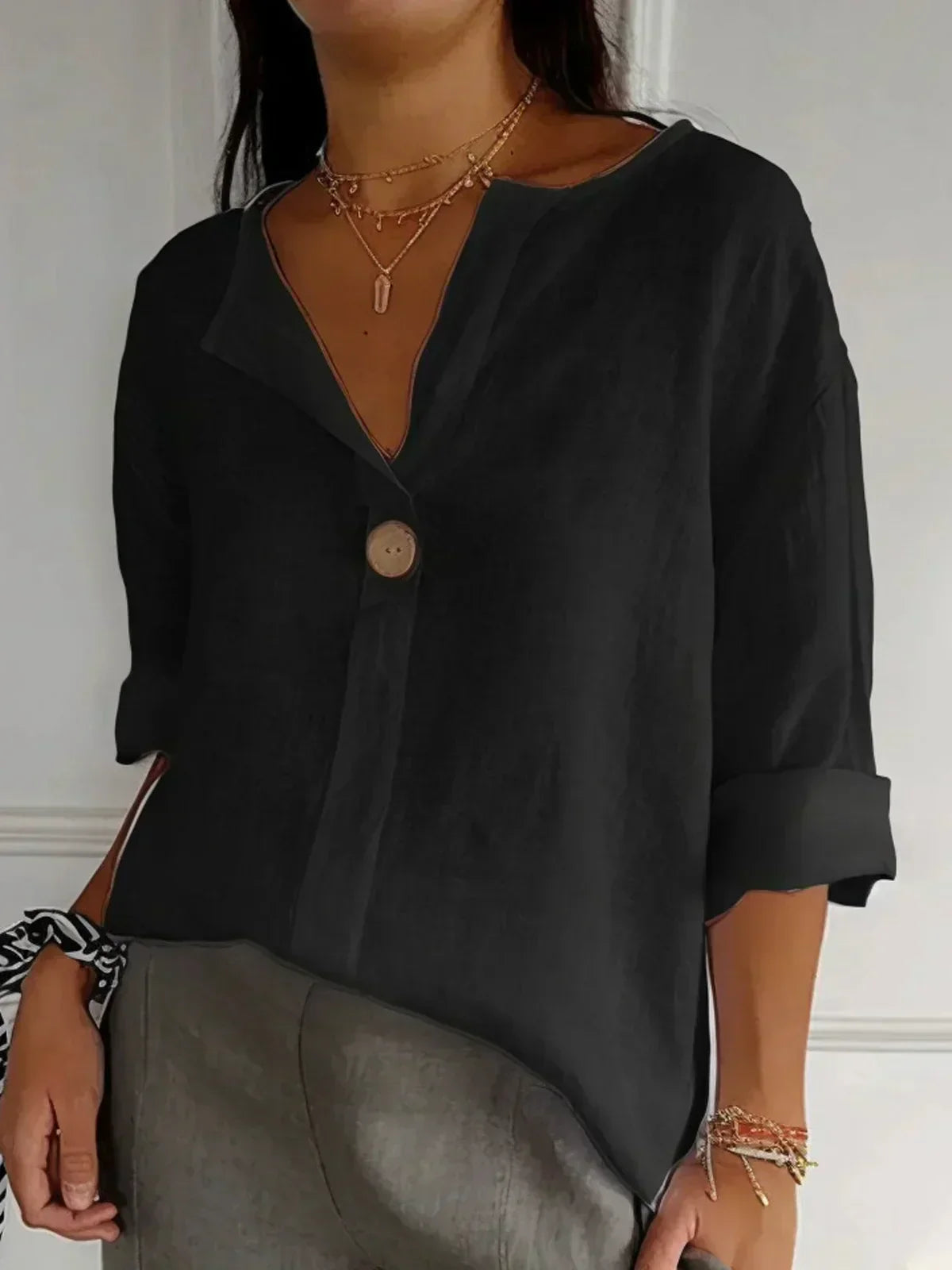 Aria | Blusa Casual Decote V