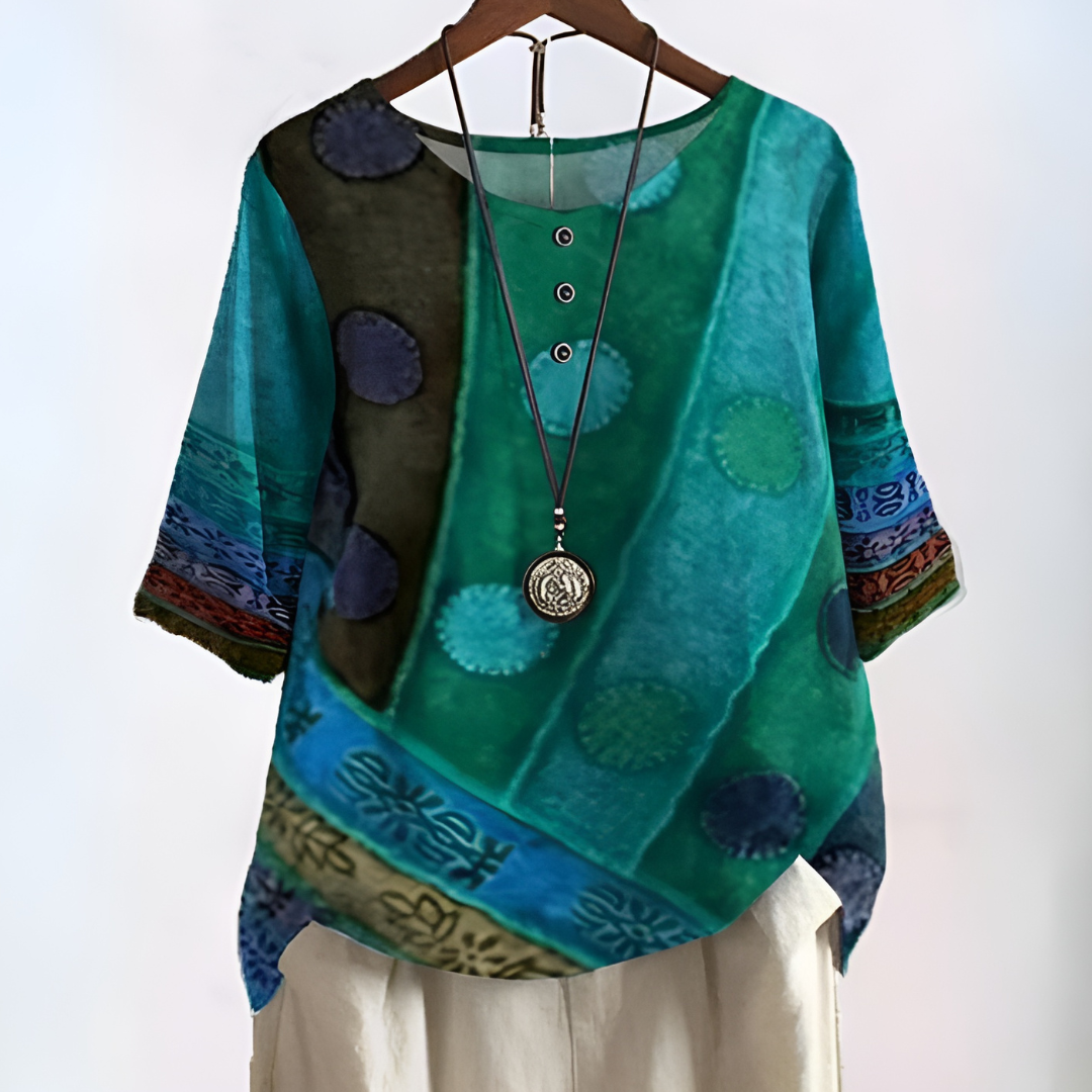 Gaia - Blusa Boho Artística