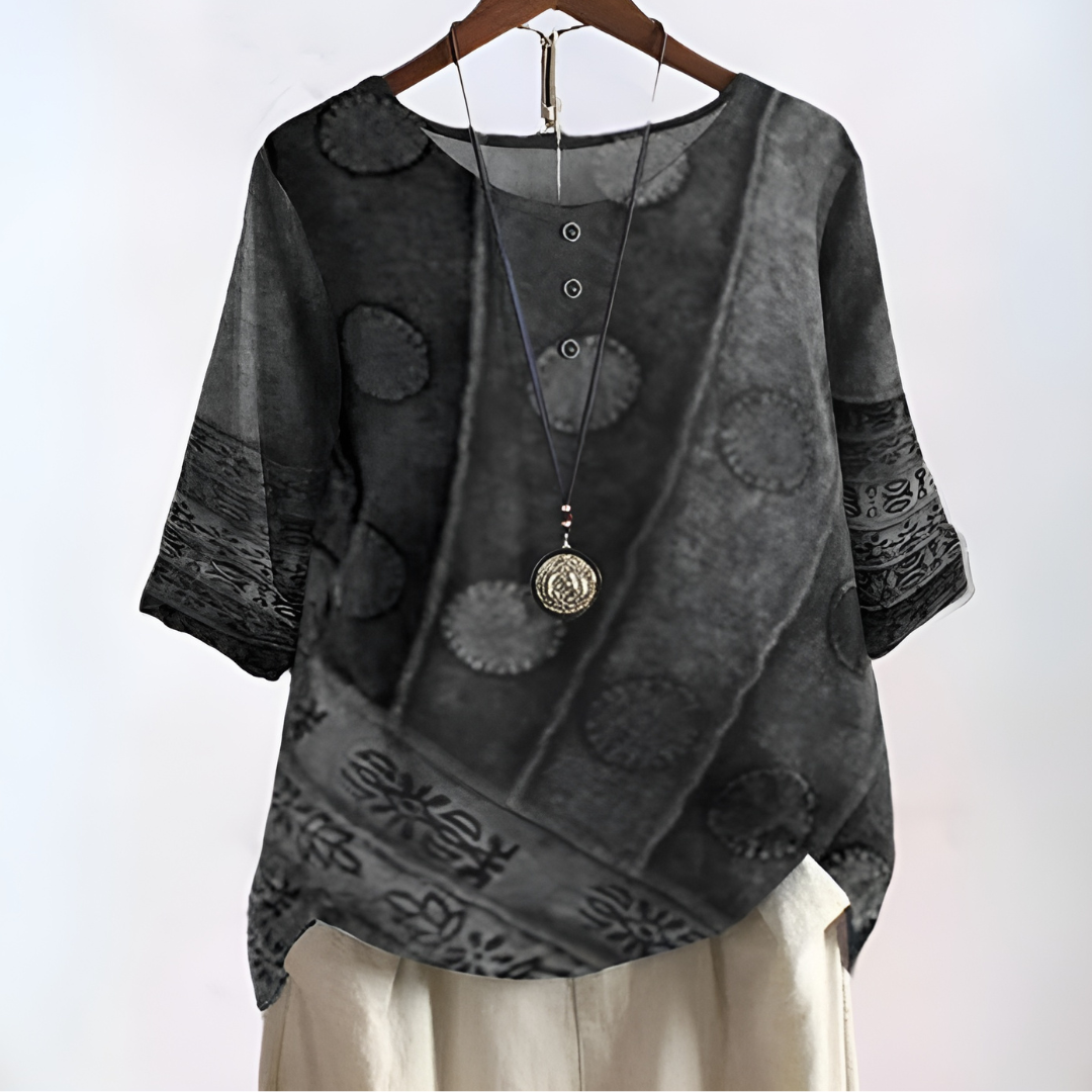 Gaia - Blusa Boho Artística