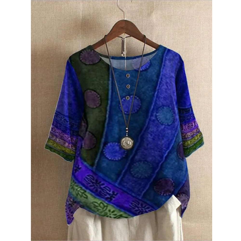 Valarie - Blusa Boêmia Colorida