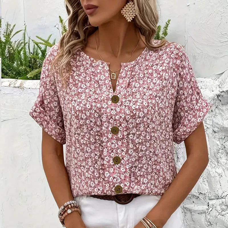 Verna | Blusa elegante com estampa floral
