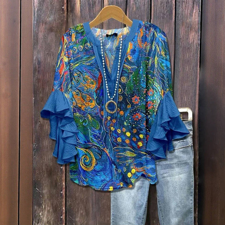 Pastello™  | Linda blusa floral para primavera e o verão