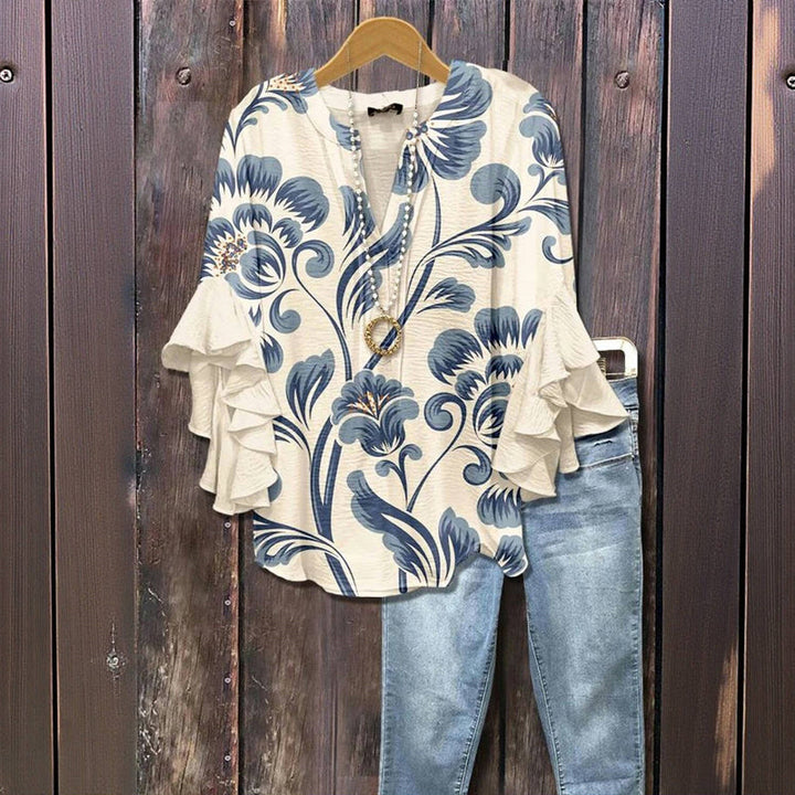 Pastello™  | Linda blusa floral para primavera e o verão