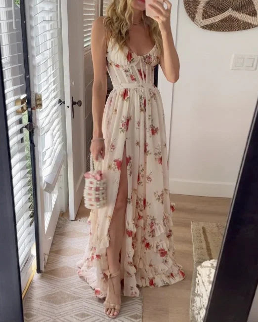 Charlice | Vestido longo floral