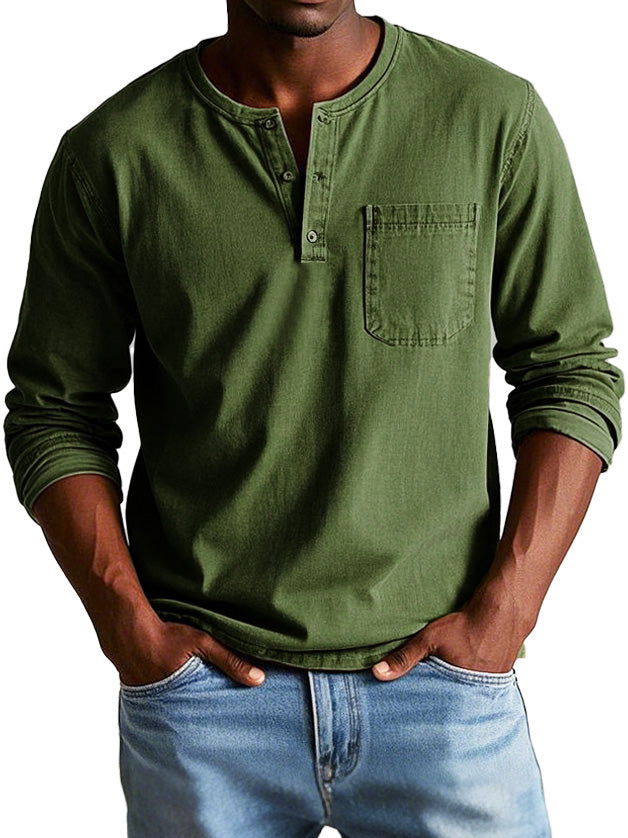Lenoir™ | Camisa vintage de manga comprida