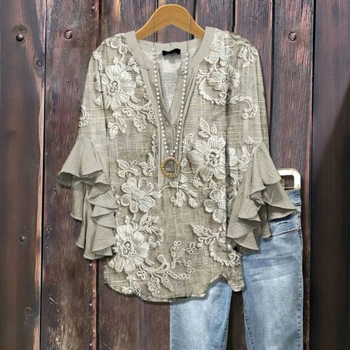 Pastello™  | Linda blusa floral para primavera e o verão