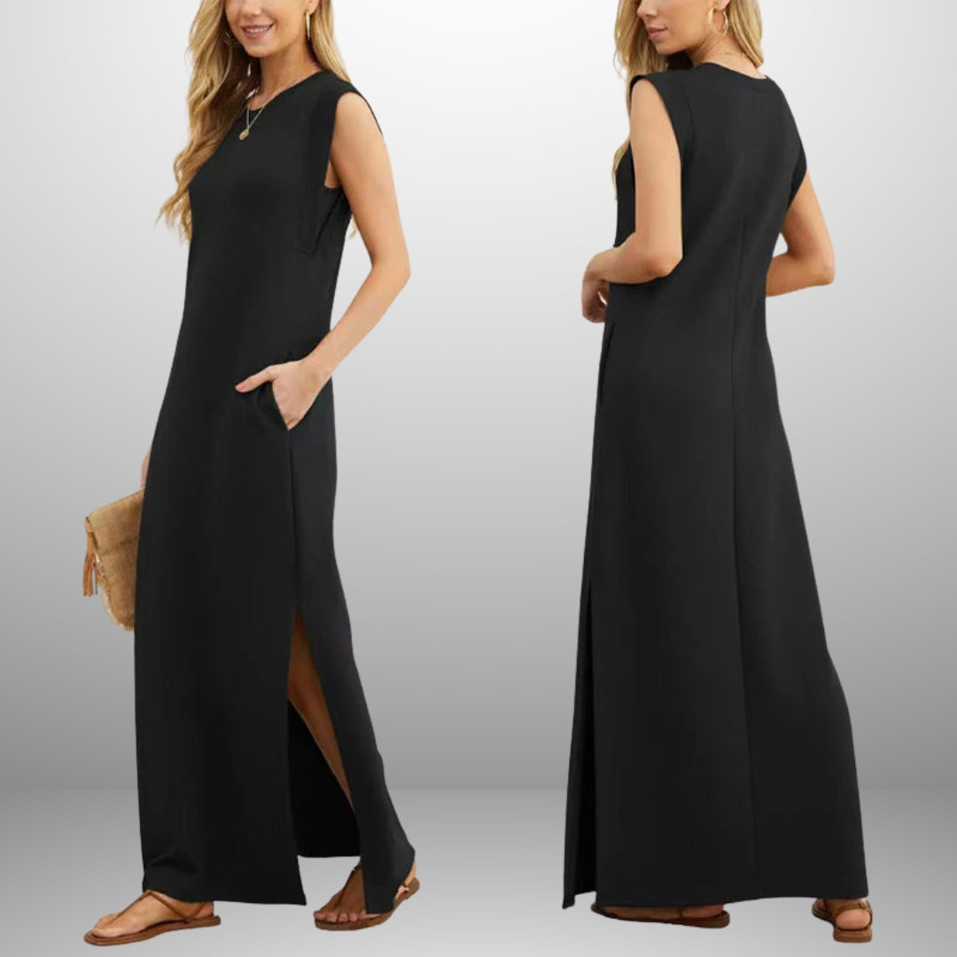Emma |  Vestido longo e fluido sem rugas