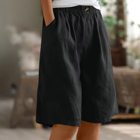Hadubrandis – Shorts Longos e Arejados em Algodão para o Dia a Dia