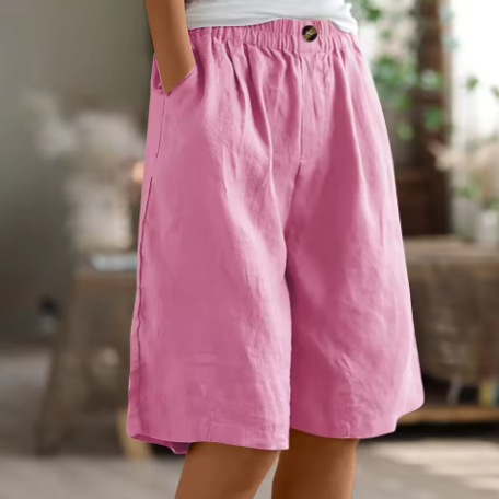 Hadubrandis – Shorts Longos e Arejados em Algodão para o Dia a Dia