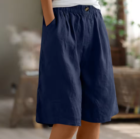Hadubrandis – Shorts Longos e Arejados em Algodão para o Dia a Dia
