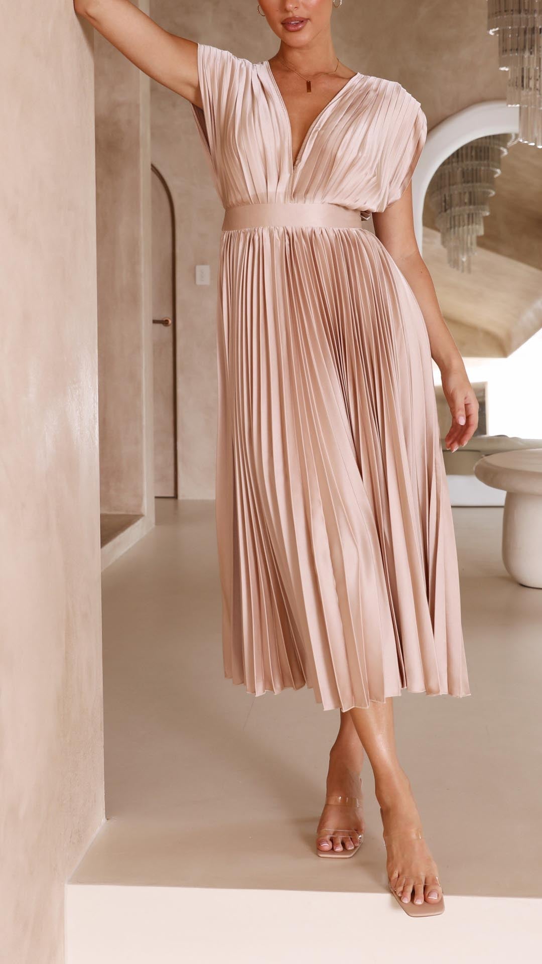 Maria - Vestido plissado elegante