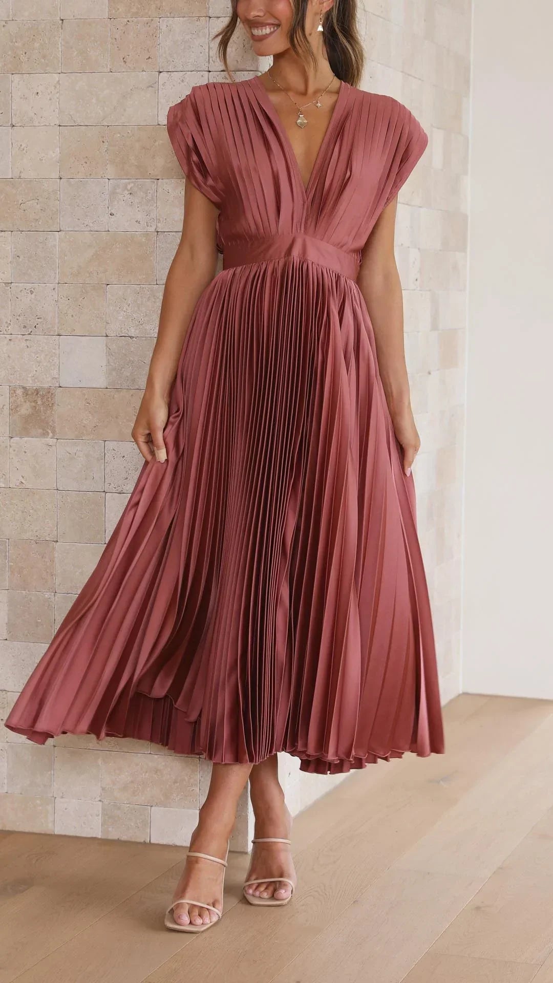 Maria - Vestido plissado elegante