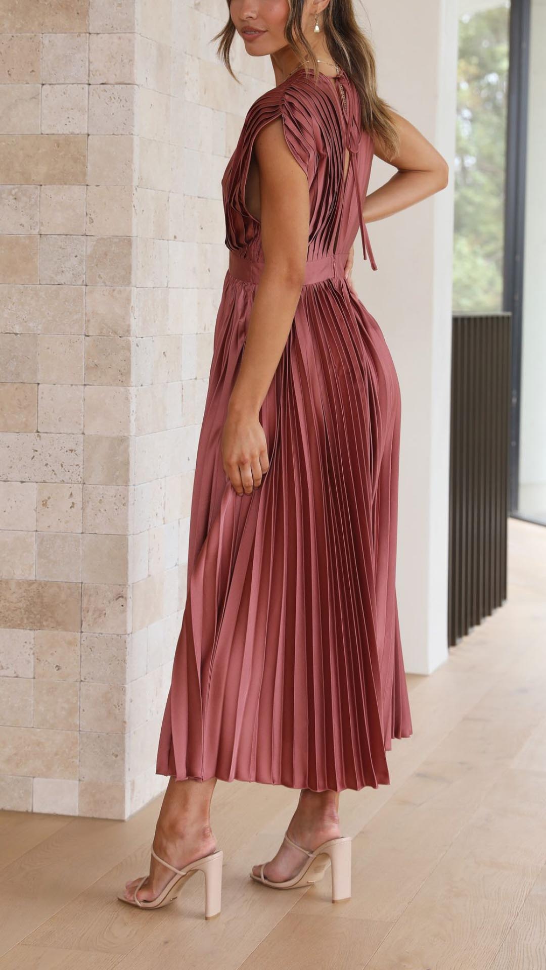 Maria - Vestido plissado elegante