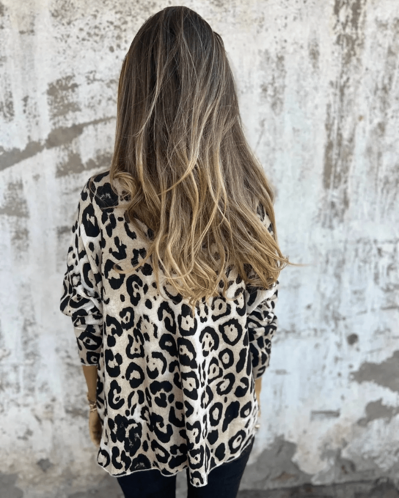 Elvéra | Blusa casual feminina com estampa de leopardo
