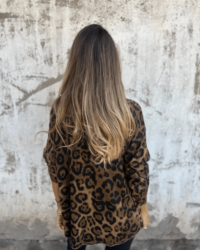 Elvéra | Blusa casual feminina com estampa de leopardo