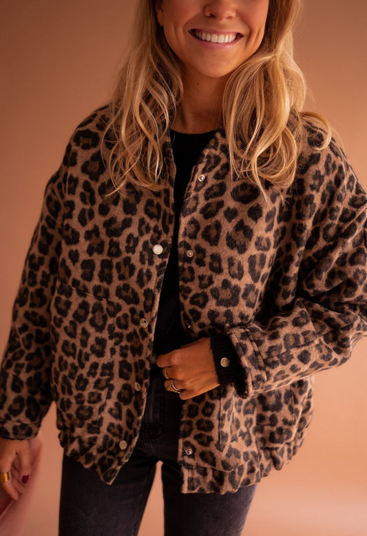 Luna | Jaqueta da moda com estampa de leopardo