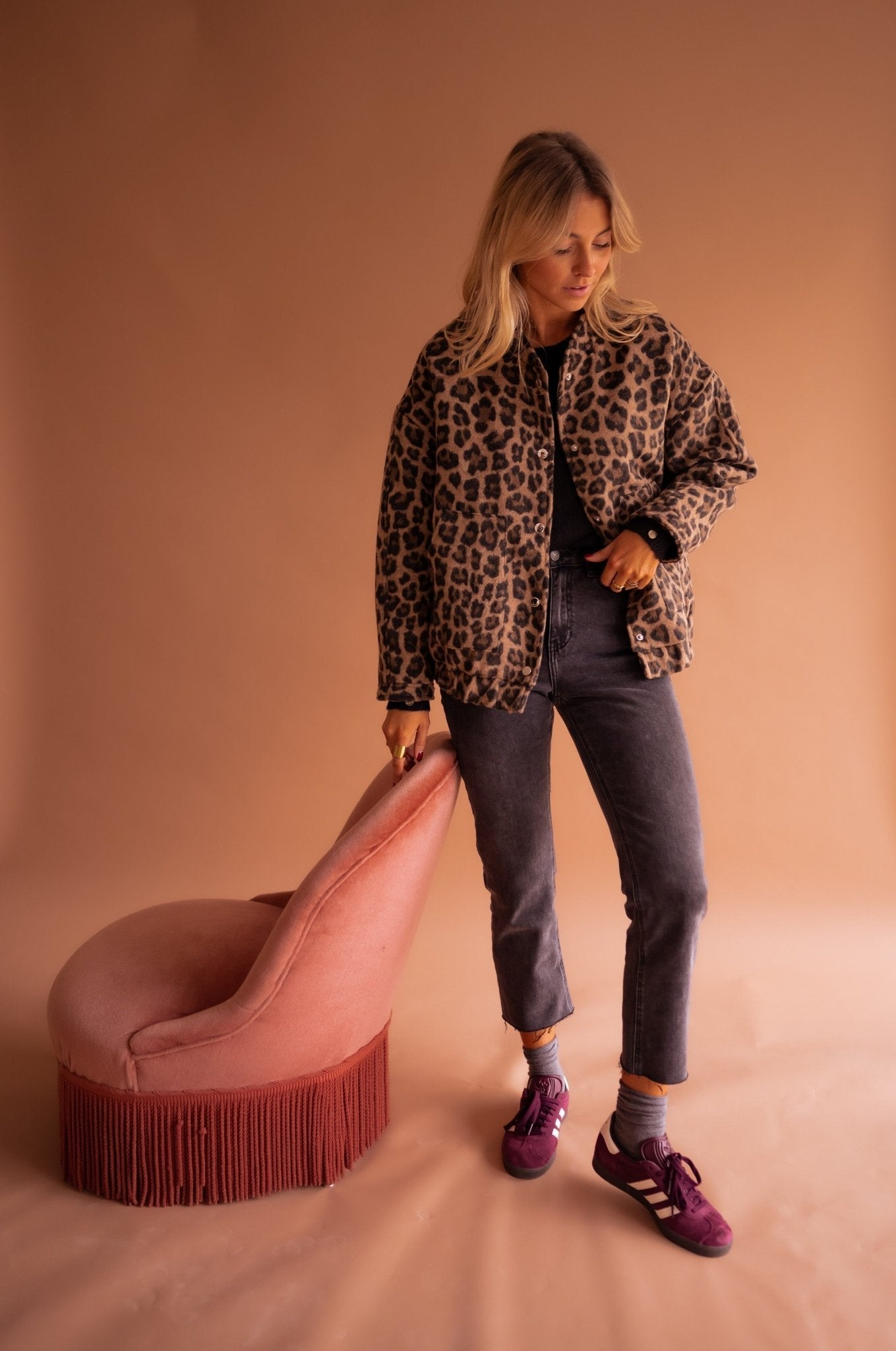 Luna | Jaqueta da moda com estampa de leopardo