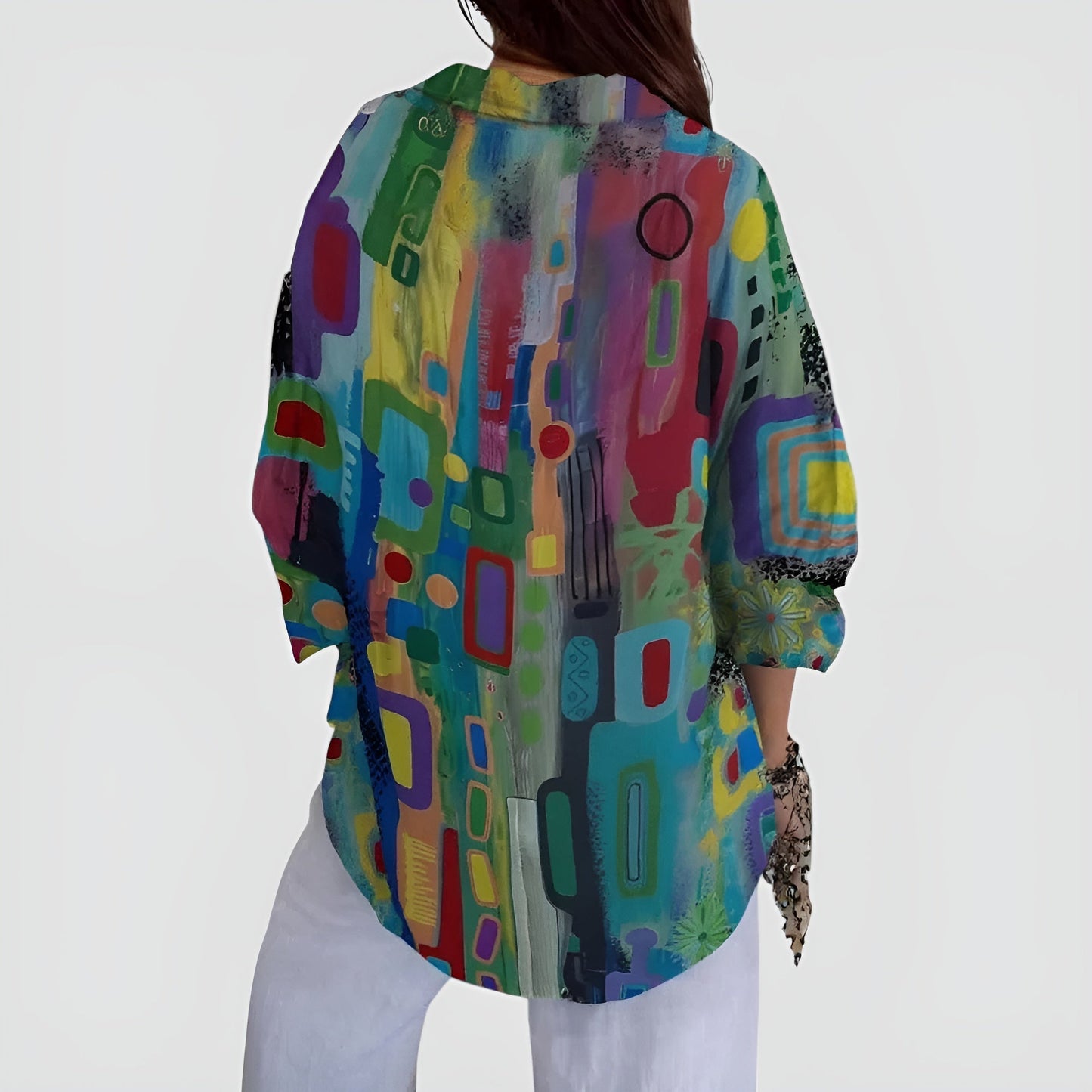 Edna™ Blusa com estampa geométrica