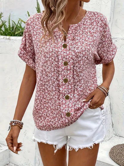 Verna | Blusa elegante com estampa floral