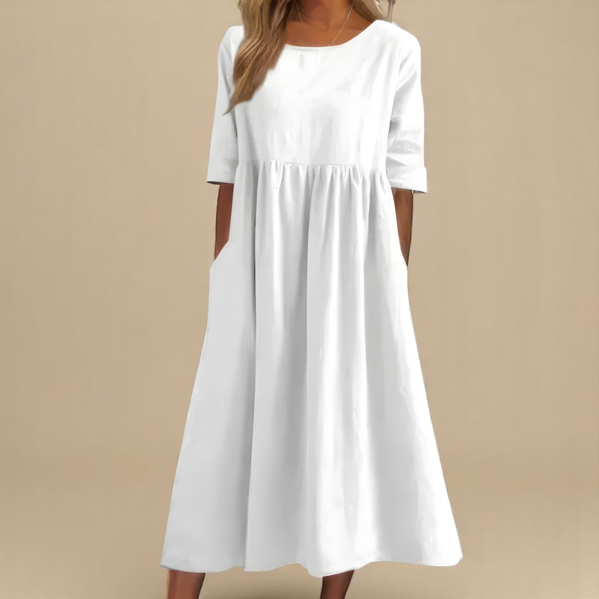 Minea - Vestido de algodão arejado
