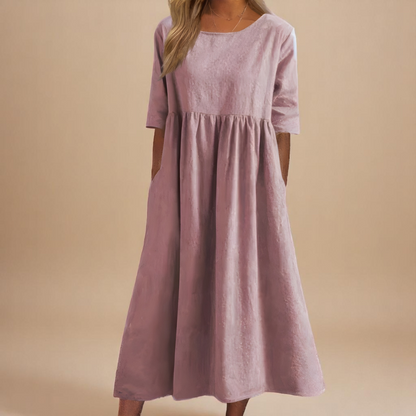 Minea - Vestido de algodão arejado