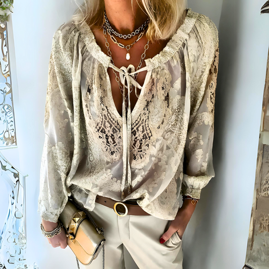 Jill - Blusa Boho Feminina de Crochê