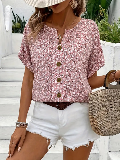 Verna | Blusa elegante com estampa floral