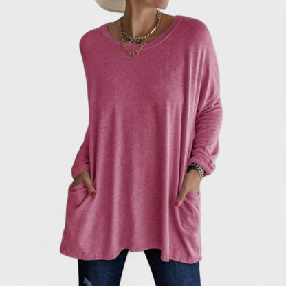 Moira - Blusa manga longa relaxada
