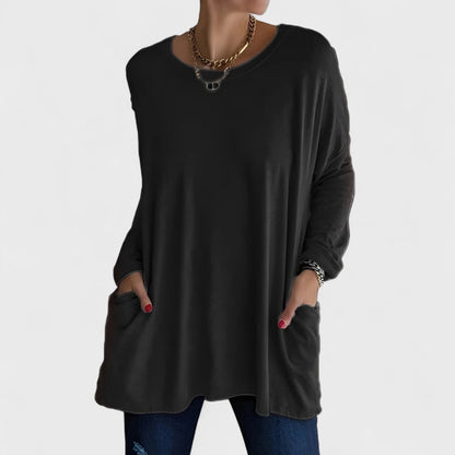 Moira - Blusa manga longa relaxada