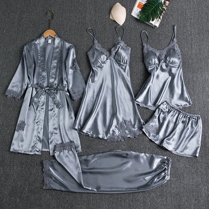 Helene | Conjunto de Pijamas de 5 Peças