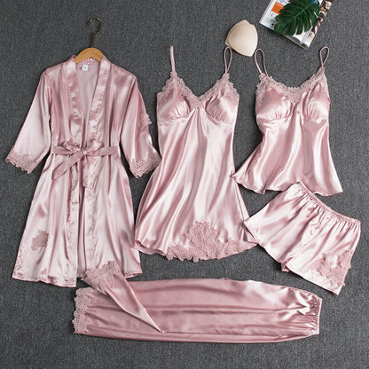 Helene | Conjunto de Pijamas de 5 Peças