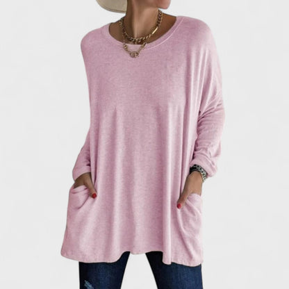 Moira - Blusa manga longa relaxada