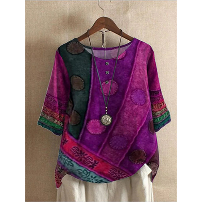 Valarie - Blusa Boêmia Colorida