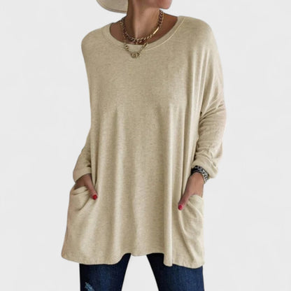 Moira - Blusa manga longa relaxada