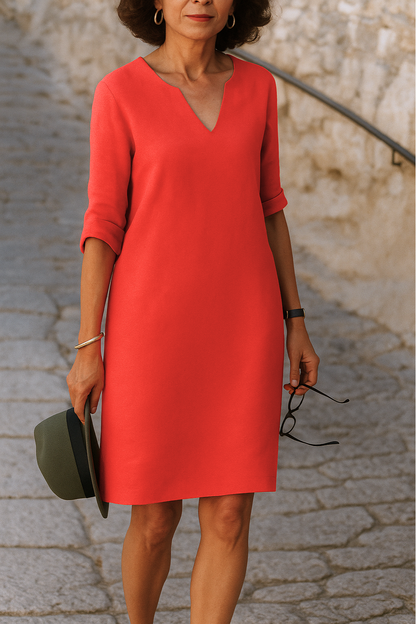 Ria™ | Vestido elegante com decote em V