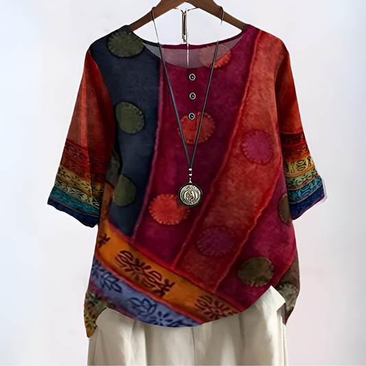 Gaia - Blusa Boho Artística
