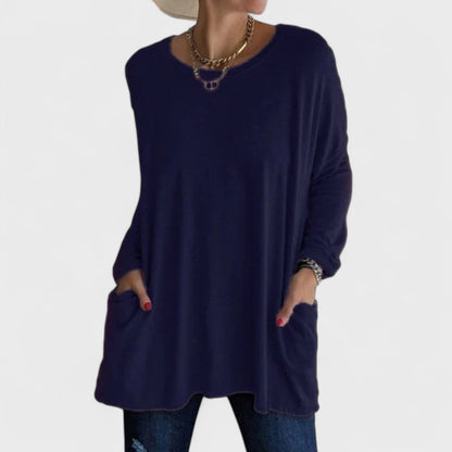 Moira - Blusa manga longa relaxada