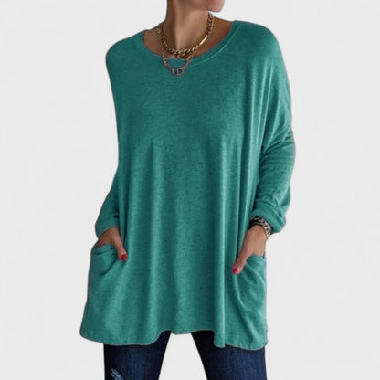 Moira - Blusa manga longa relaxada