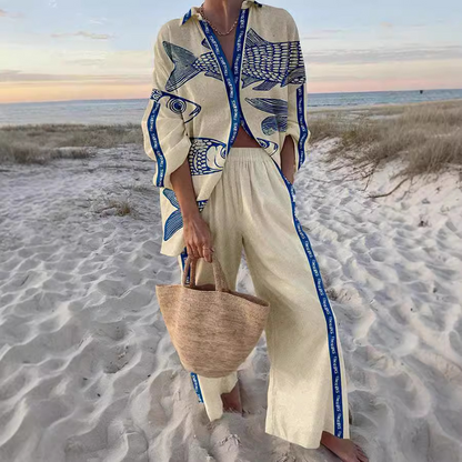 Zairine™ | Conjunto feminino leve e sofisticado para dias de verão