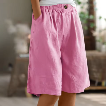 Hadubrandis – Shorts Longos e Arejados em Algodão para o Dia a Dia