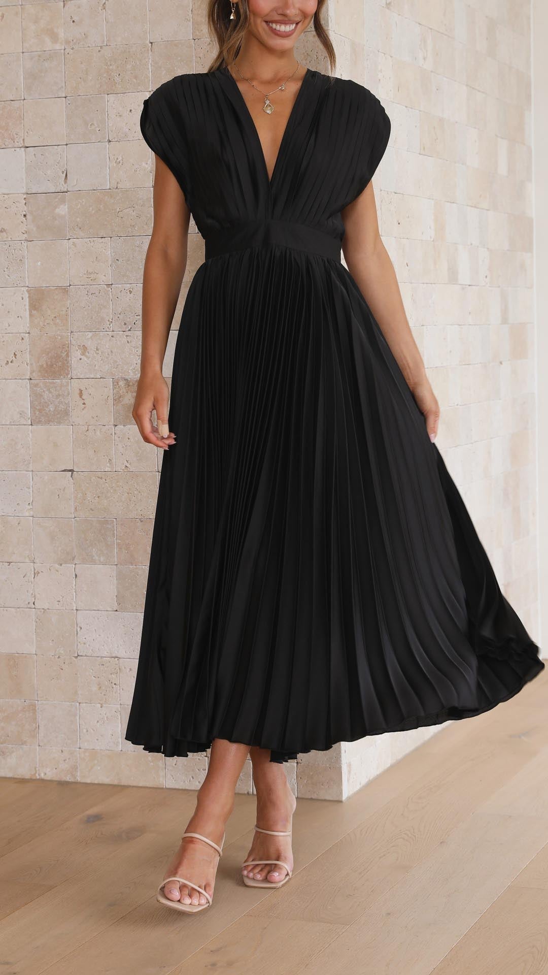 Maria - Vestido plissado elegante