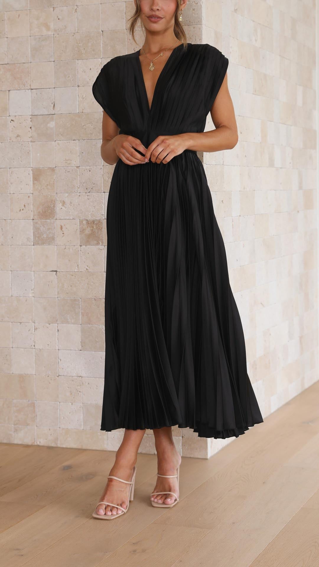 Maria - Vestido plissado elegante