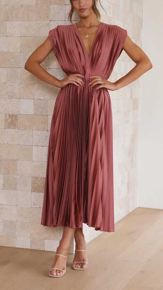 Maria - Vestido plissado elegante
