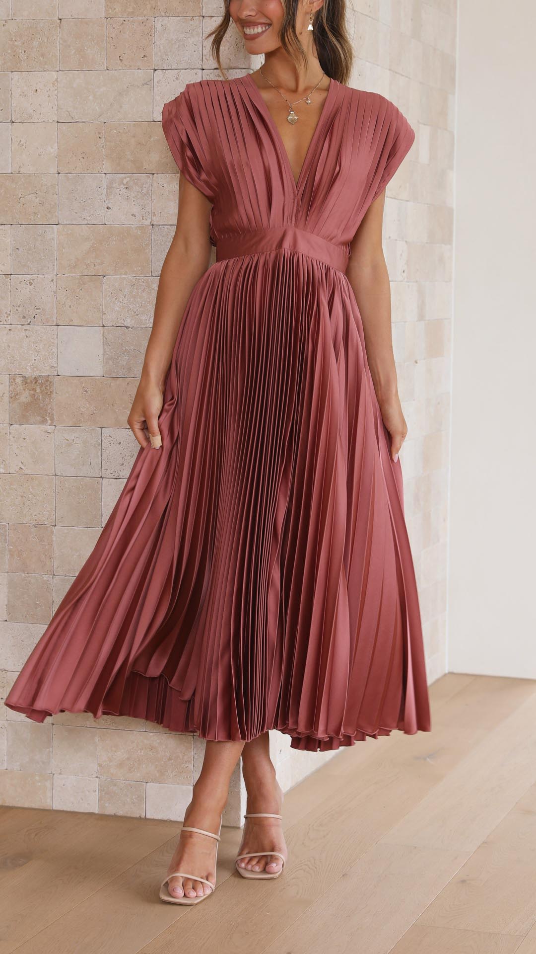 Maria - Vestido plissado elegante